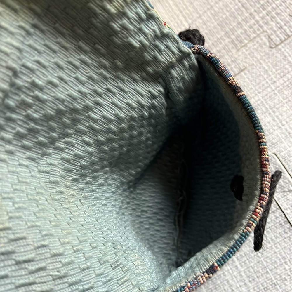 Kokopelli Carpet Cross-Body Purse. Braided Black Strap - Picture 5 of 6